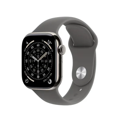Apple Watch Series 11 Gps + Cellular - Caixa Natural De Titânio – 42 Mm - Pulseira Esportiva Cinza-pedra – M/g