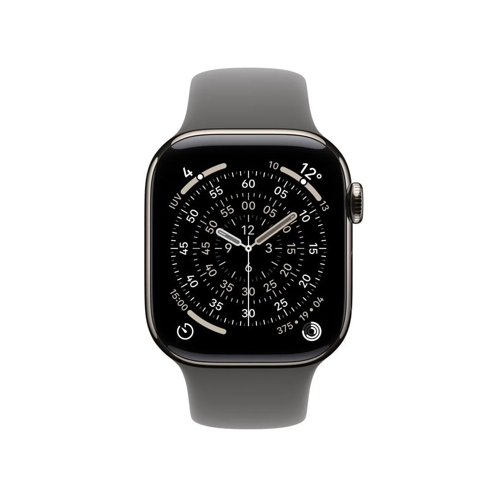 Imagem 5 de 5 do produto Apple Watch Series 11 Gps + Cellular - Caixa Natural De Titânio – 42 Mm - Pulseira Esportiva Cinza-pedra – M/g