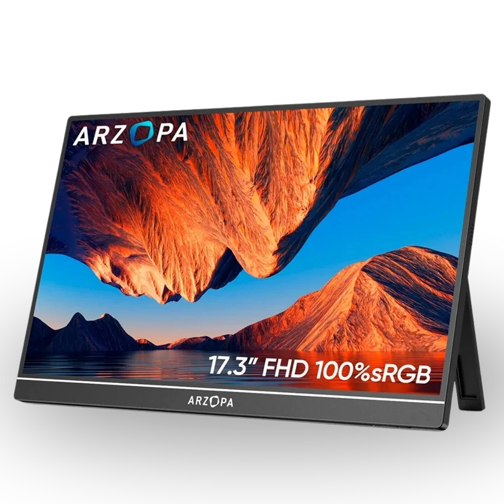 ARZOPA モニター マルチデバイス対応17.3inch ARZOPA Monitor portátil de 17,3”, monitor para jogos IPS 1080P FHD