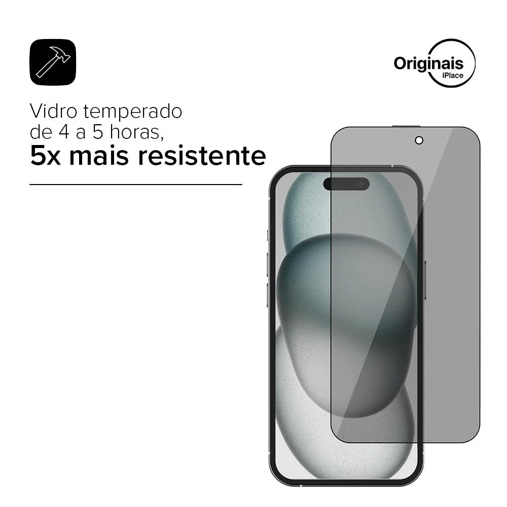 Imagem 3 de 5 do produto Película De Privacidade Iphone 16 Plus,   Iplace