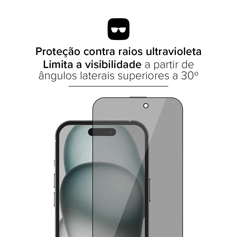 Imagem 4 de 5 do produto Película De Privacidade Iphone 16 Plus,   Iplace