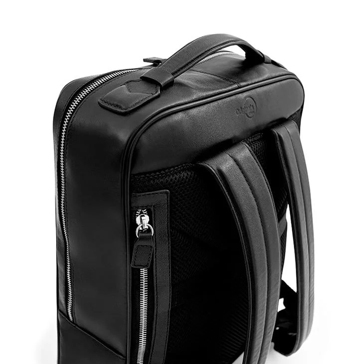 Imagem 2 de 5 do produto Mochila Preta De Couro Para Macbook 15''   Iplace, Pampas
