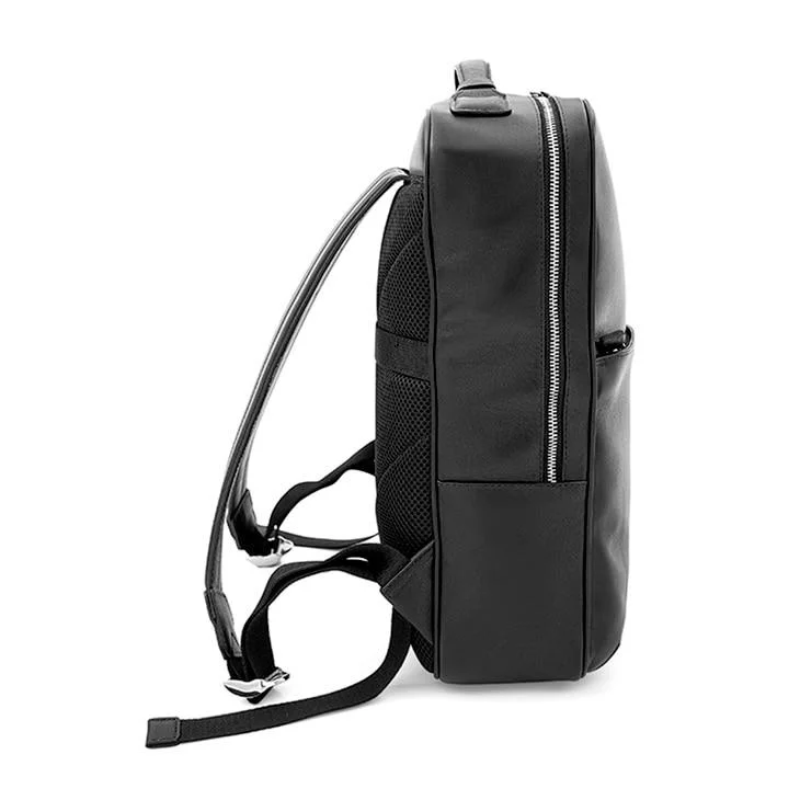 Imagem 3 de 5 do produto Mochila Preta De Couro Para Macbook 15''   Iplace, Pampas