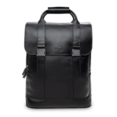 Mochila De Couro Pampas Côrtes, Iplace, Preta