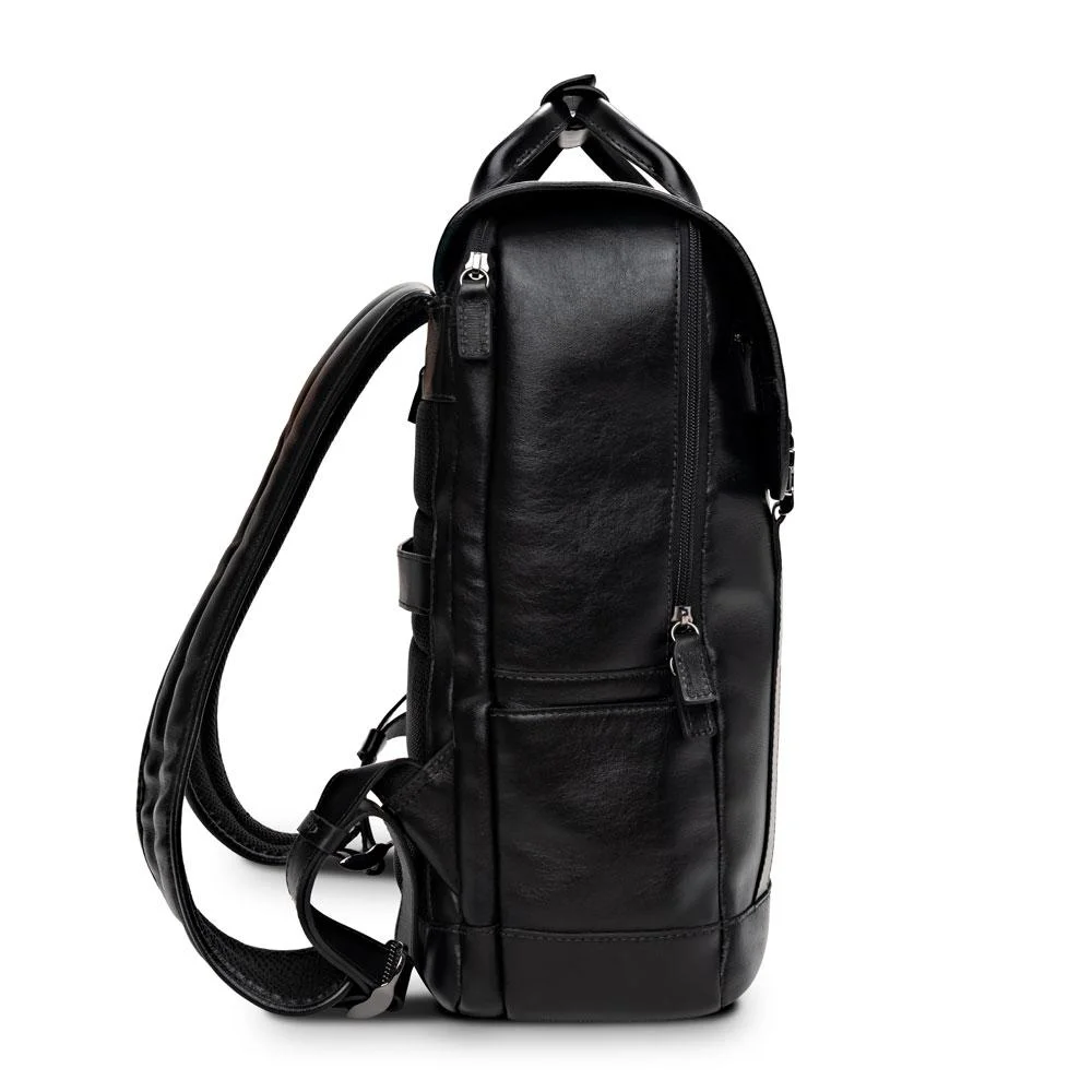 Imagem 3 de 5 do produto Mochila De Couro Pampas Côrtes,   Iplace, Preta