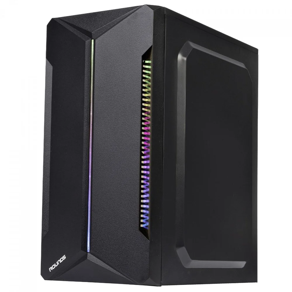 Imagem 2 de 5 do produto Gabinete Gamer Round5 Mants Black, Mini Tower, Lateral De Vidro, Matx, Sem Fans, Preto, R5-mants-b-2178