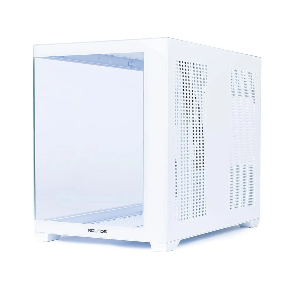Imagem 4 de 5 do produto Gabinete Gamer Round5 Blast White (m-atx / Aquario / Frontal Vidro / Sem Fan)