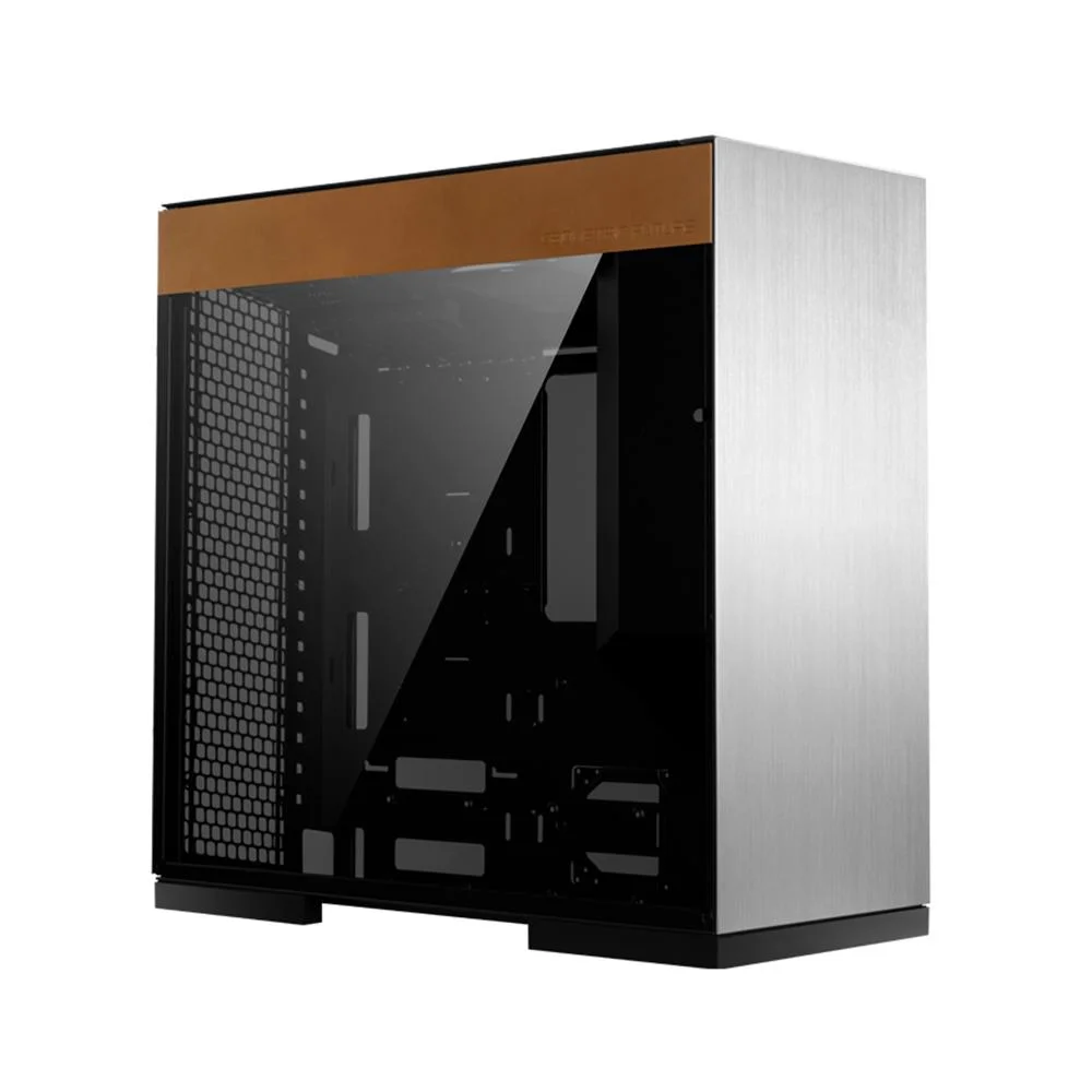 Imagem 2 de 5 do produto Gabinete Gamer Geometric Future Model 8 Cowboy Sem Fans Prata E Couro Genuíno