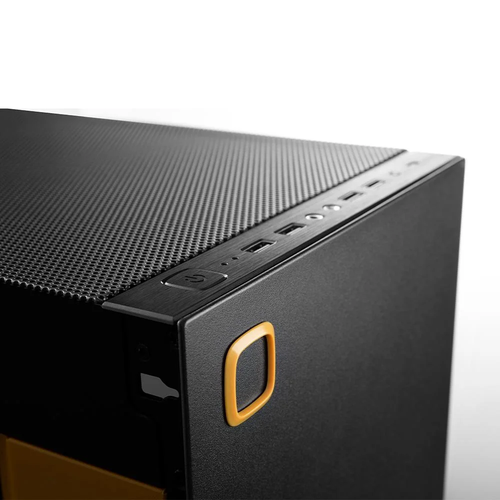 Imagem 3 de 5 do produto Gabinete Gamer Geometric Future Model 8 Lohan Rotacionado Preto E Amarelo