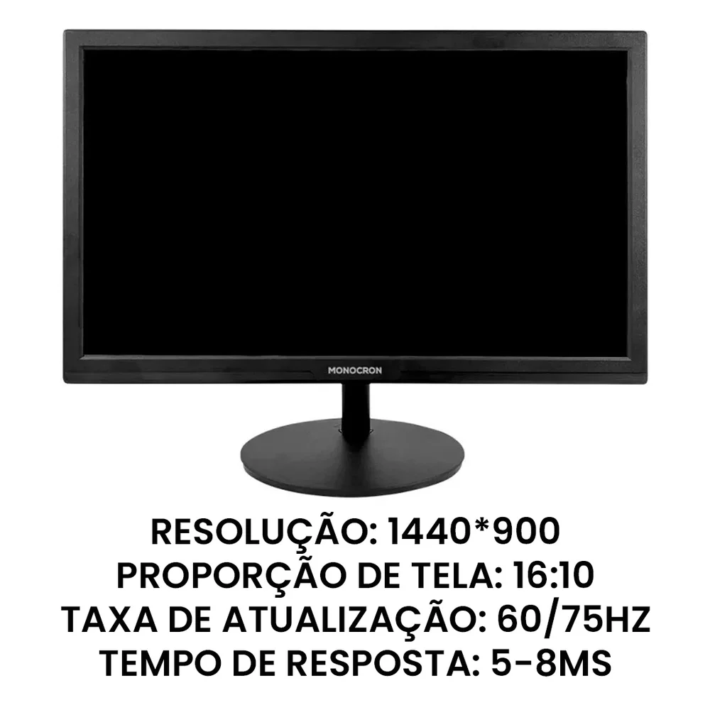 Imagem 2 de 5 do produto Monitor Office 19 " 75hz Mn19r1 Monocron