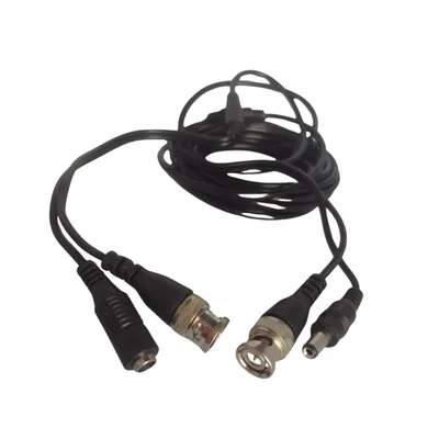 Cabo Bnc Macho + P4 2,1 + Jack J4 Cftv 2,1mm 5m  Kit 5 Cabos