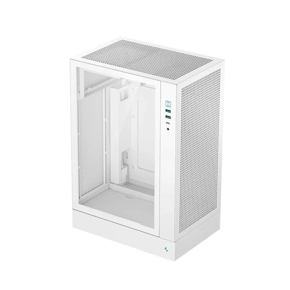 Gabinete Gamer Deepcool Mid Tower Ch170 Plus Vidro Temperado Branco