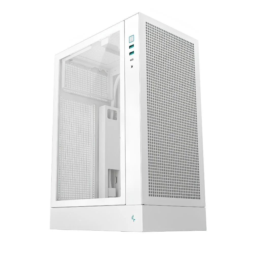 Gabinete Gamer Deepcool Mid Tower Ch170 Plus Vidro Temperado Branco