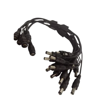 Cabo 1 Jack J4 X 3 Plug P4 P/ Cftv 40cm - Kit 5 Cabos