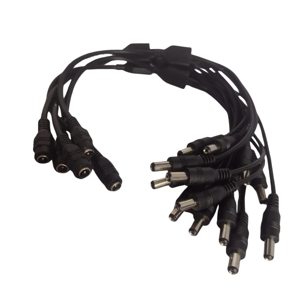 Imagem 4 de 5 do produto Cabo 1 Jack J4 X 3 Plug P4 P/ Cftv 40cm - Kit 5 Cabos
