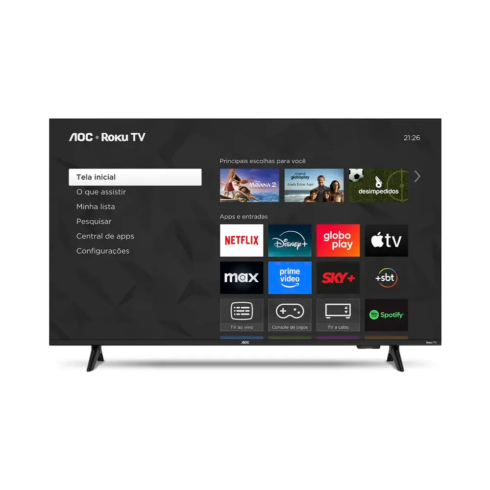 Smart Tv Aoc 43"" Roku LED Full Hd Wi-fi 43s5155/78g Bivolt - view 8