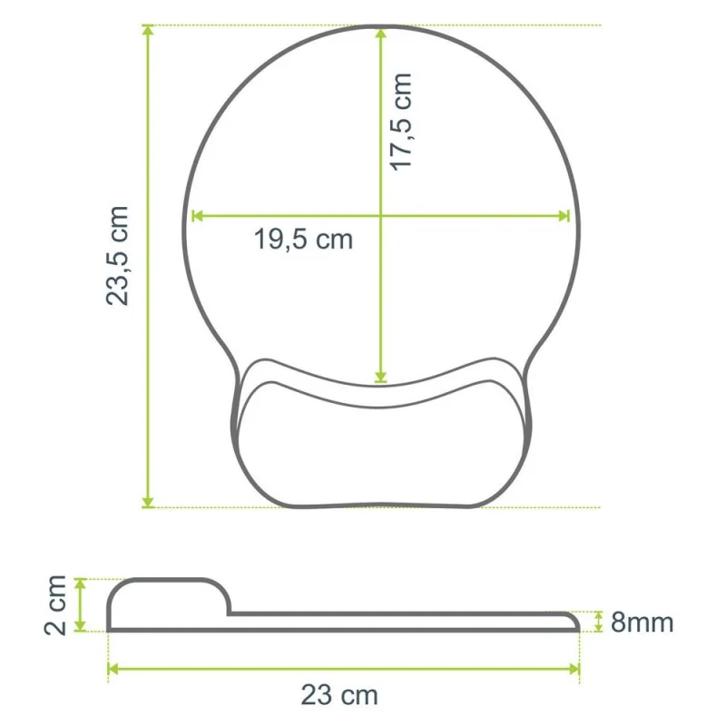 Imagem 3 de 3 do produto Mouse Pad Ergonômico Com Apoio Em Poliuretano