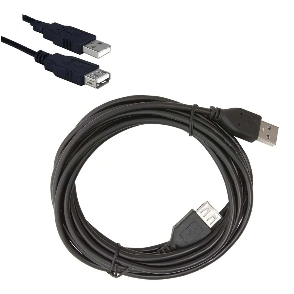 Imagem 4 de 4 do produto Cabo Extensor Extensão Usb 2.0 5 Metros Macho Femea