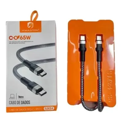 Cabo De Nylon  De 1 Metro 65w Modelo- Sjx24 - Tipo C-tipo C Qualidade Premium
