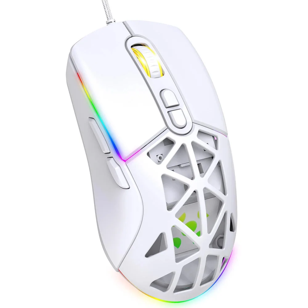 Imagem 3 de 5 do produto Mouse Gamer Com Fio Fortrek Striker Branco