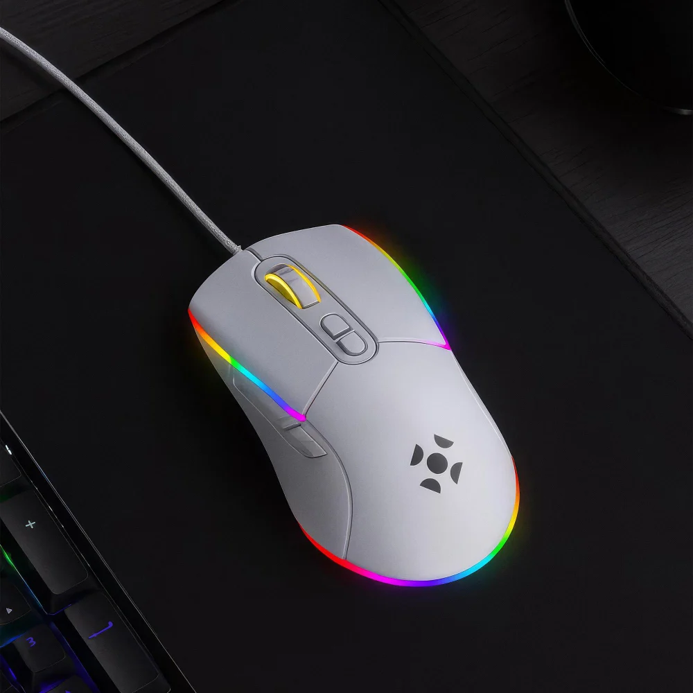 Imagem 5 de 5 do produto Mouse Gamer Com Fio Fortrek Striker Branco