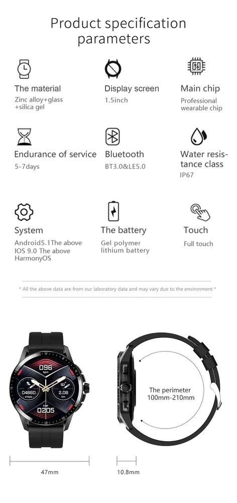Imagem 2 de 2 do produto Relógio Inteligente Masculino Smartch 5515 À Prova D'água Preto