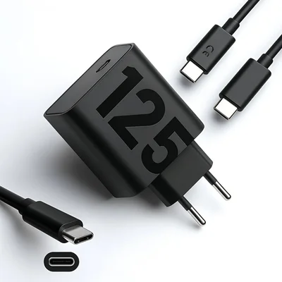 Carregador Turbo 125w Usb-c Universal – Carregamento Rápido, Compatível Com Samsung, Xiaomi, Motorola E Outros, Cabo 1 Metro Incluso, Alta Velocidade E Segurança