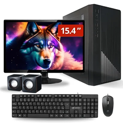 Computador Completo Intel i3 4º Geração 8GB SSD 120GB Monitor 15 W10