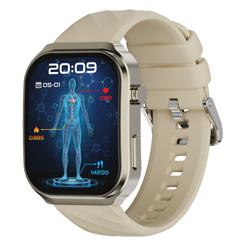 Smartwatch 2025 Saúde Ip68 Bluetooth Call Relógio Ips Dourado