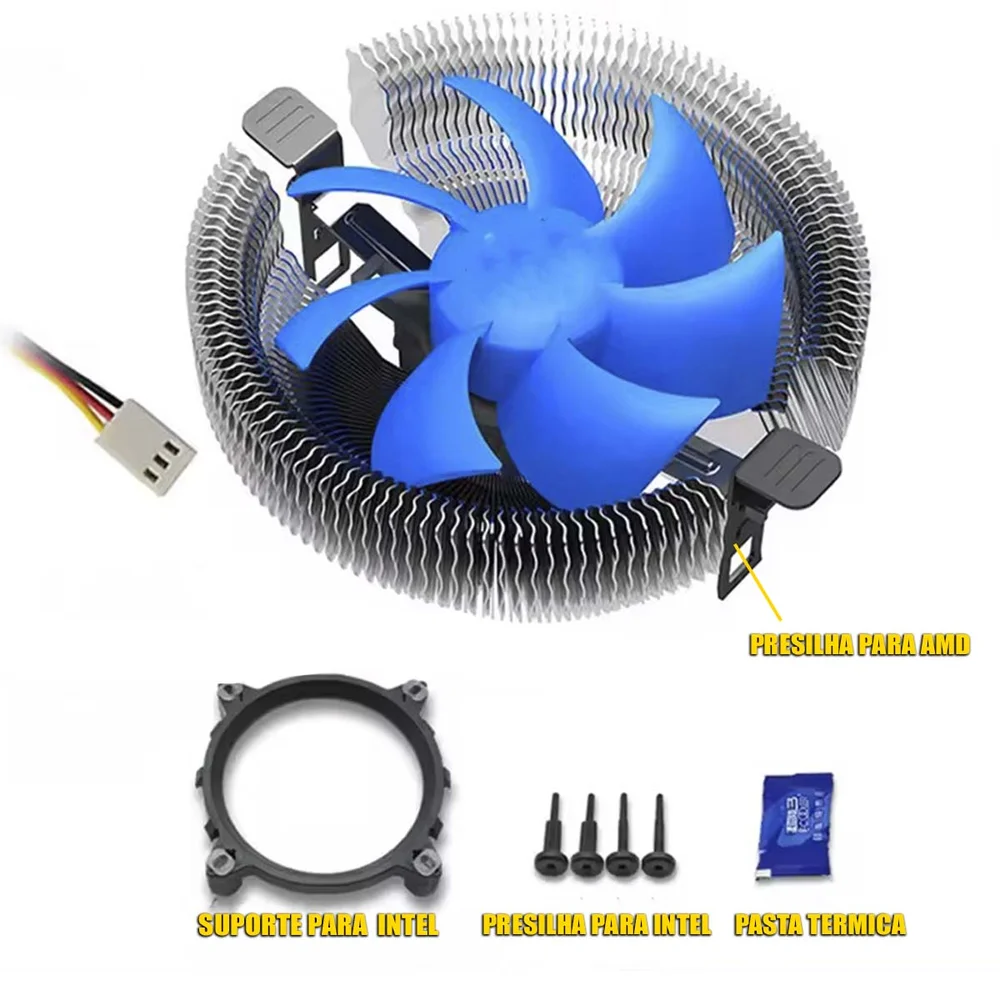 Cooler Universal Processador Intel Ryzen Am2 Am3 1150 1155 6