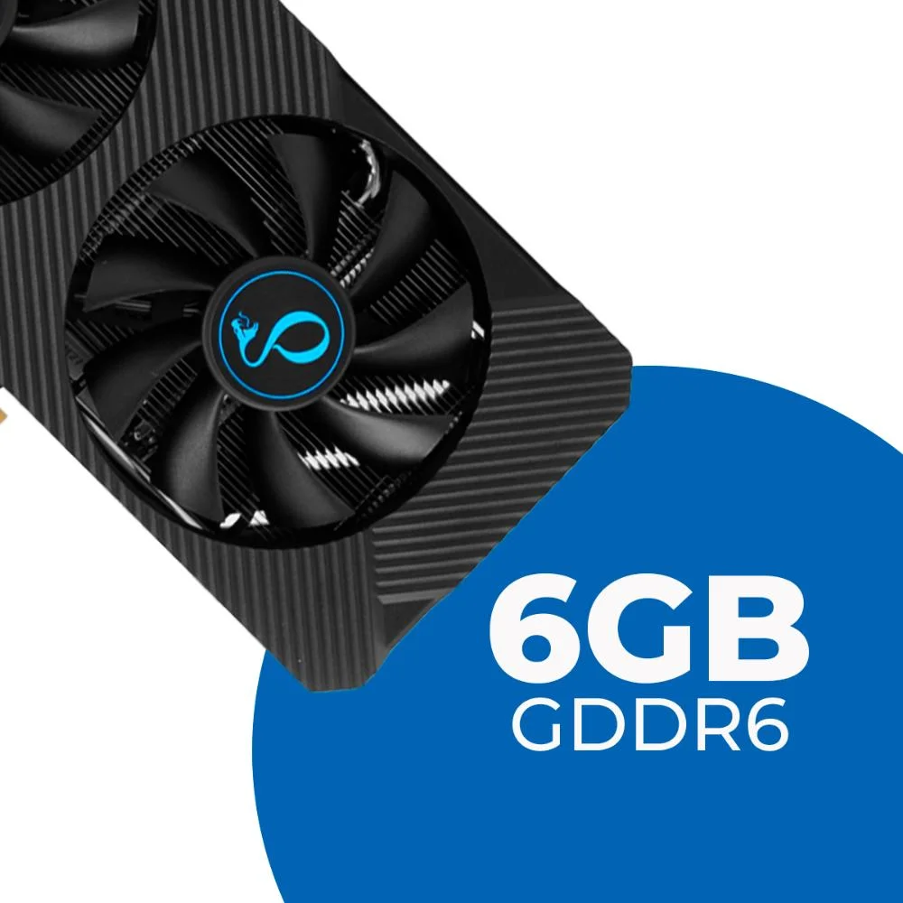 Placa De Vídeo Gamer Rx5600xt 6gb Gddr6 PCie 4.0 HDMI Dp Full Hd 8k Alta Performance 7