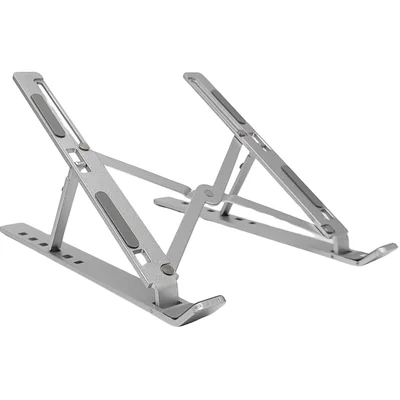 Suporte Para Notebook Ajustável De Alumínio Cinza Resistente, Dobrável, Leve