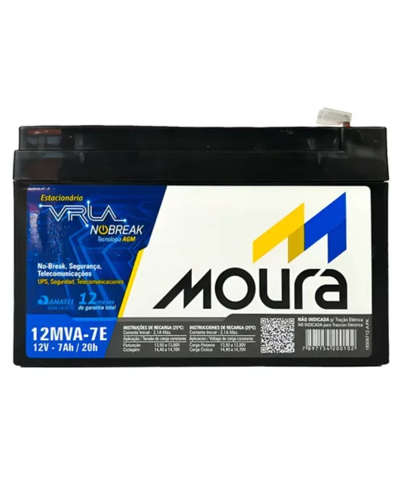 Bateria Nobreak 12v 7ah 12mva-7e Moura Bateria Nobreak 12v 7ah 12mva-7e Moura