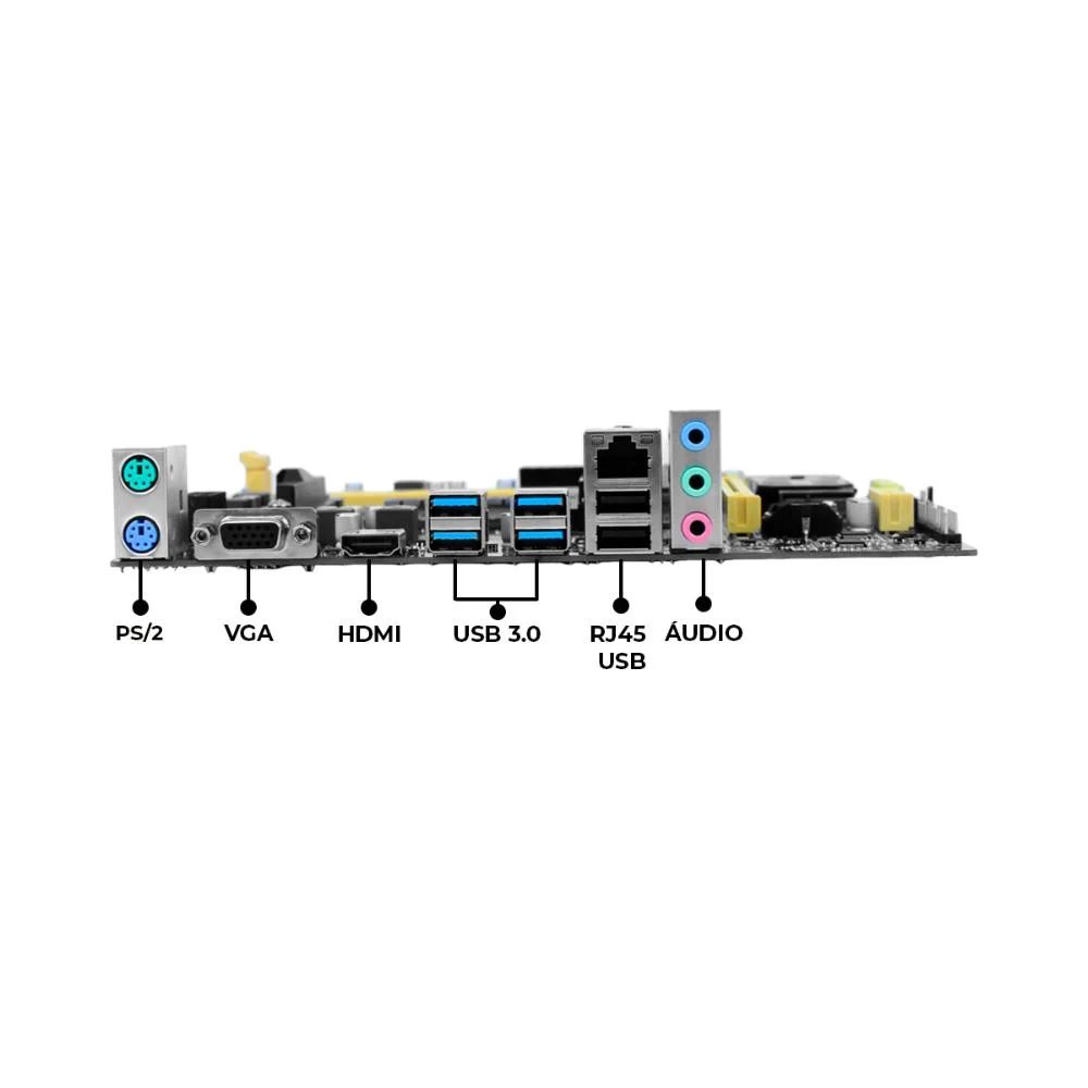 Placa-mãe B450 Axd Ryzco B450 Am4 Micro-atx Gamer Ddr4 3200mhz M.2 HDMI 6