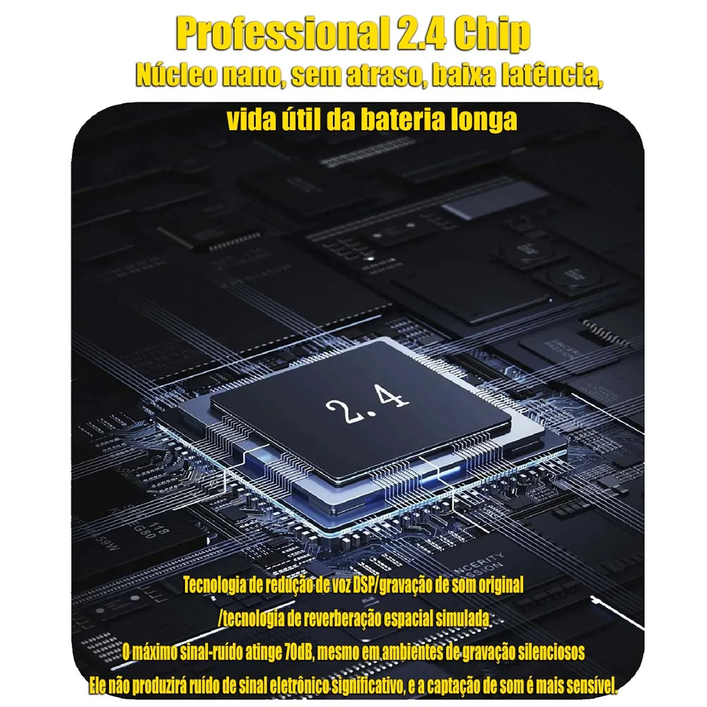 Imagem 4 de 5 do produto Microfone De Lapela Duplo Imã Anti-ruído Para Iphone 7 Ao 14