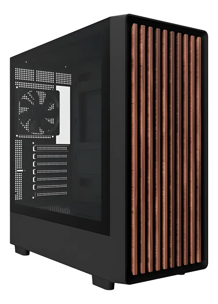 Gabinete Gamer Frontal De Madeira Com 4 Fans Bg-061 Preto
