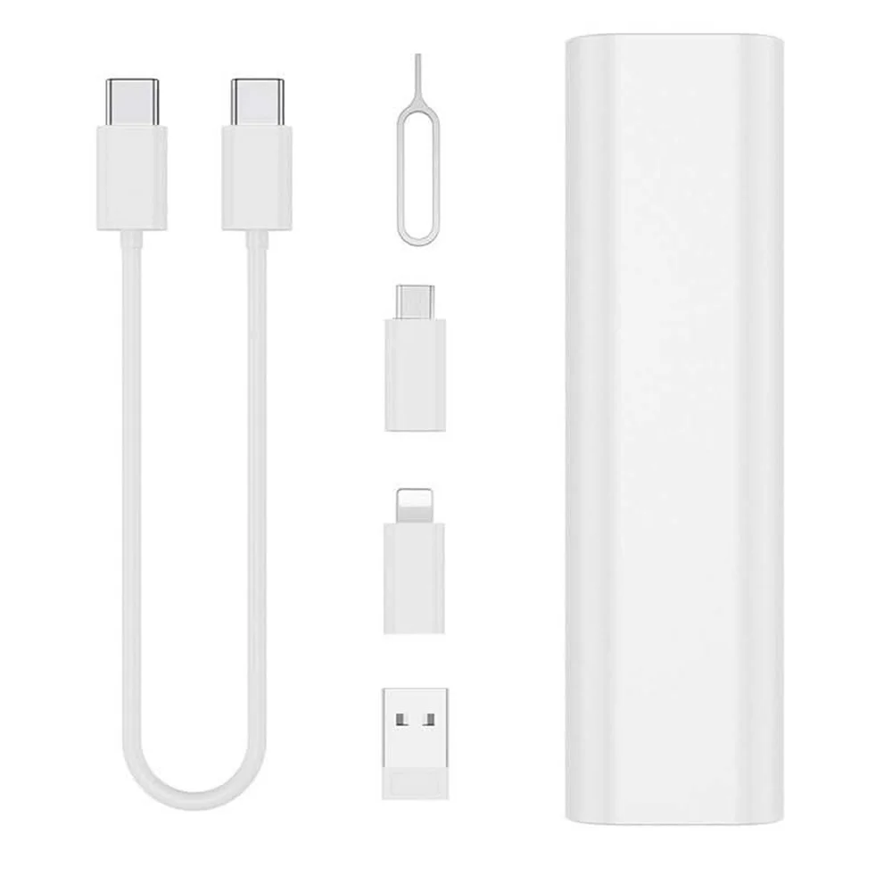 Imagem 3 de 5 do produto Kit Multi Adaptadores Otg Cabo Usb C Para Lightning Branco
