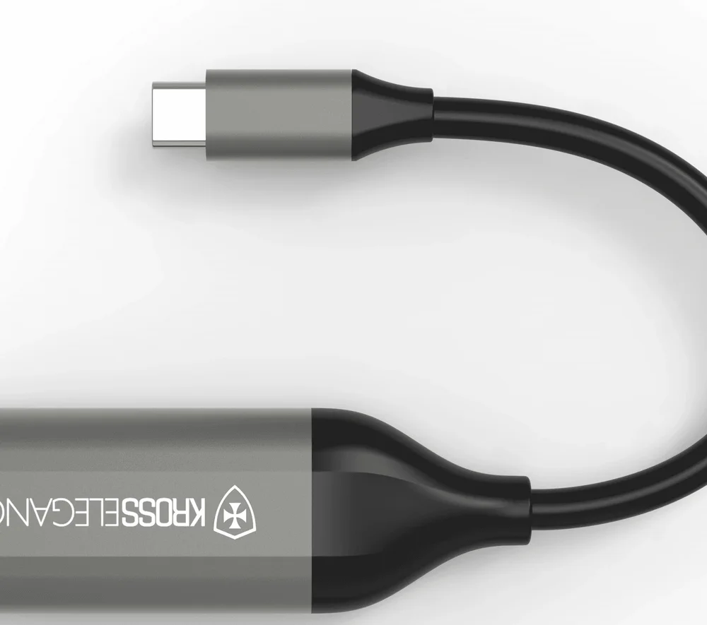 Imagem 3 de 5 do produto Adaptador Gigabit Kross Usb-c Para Rj45 Ethernet Ke-uc0111