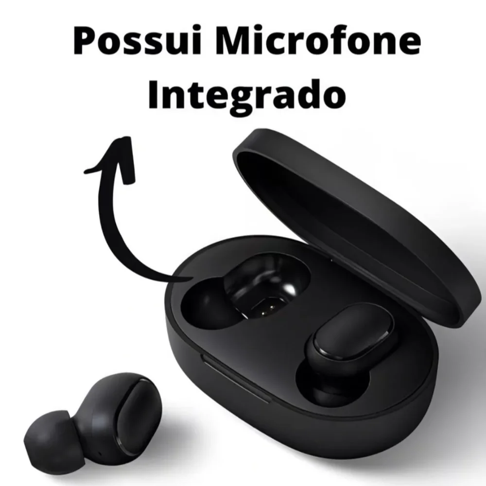 Fone Ouvido Bluetooth Sem Fio Preto Pro Para Celular Corrida Fone Ouvido Bluetooth Sem Fio Preto Pro Para Celular Corrida