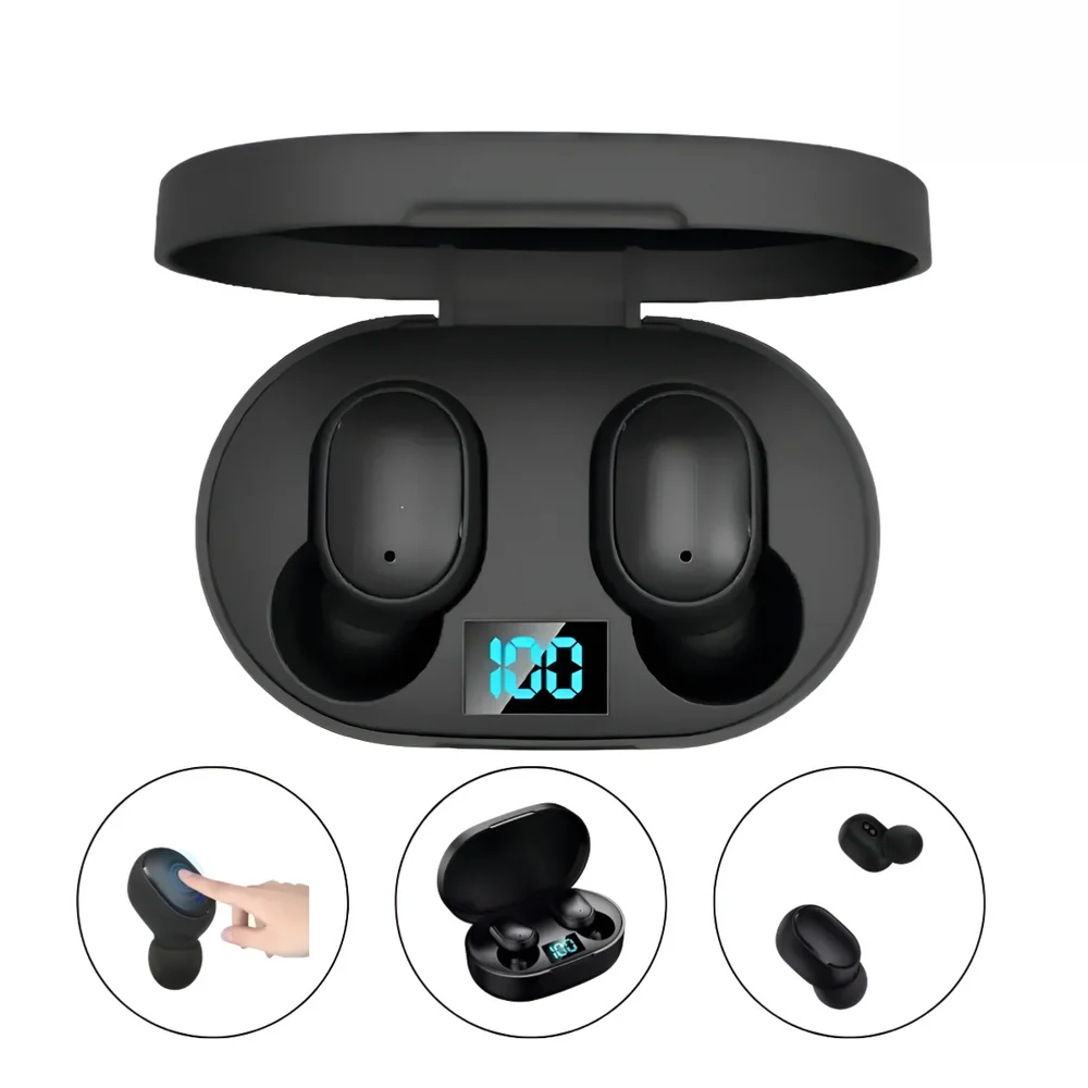 Fone Ouvido Bluetooth Sem Fio Preto Pro Para Celular Corrida Fone Ouvido Bluetooth Sem Fio Preto Pro Para Celular Corrida