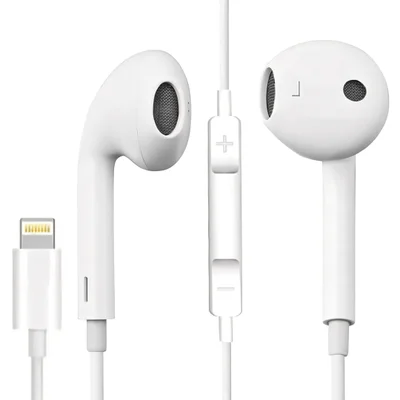 Fone Com Fio Lightning Branco Compatível Com Iphone