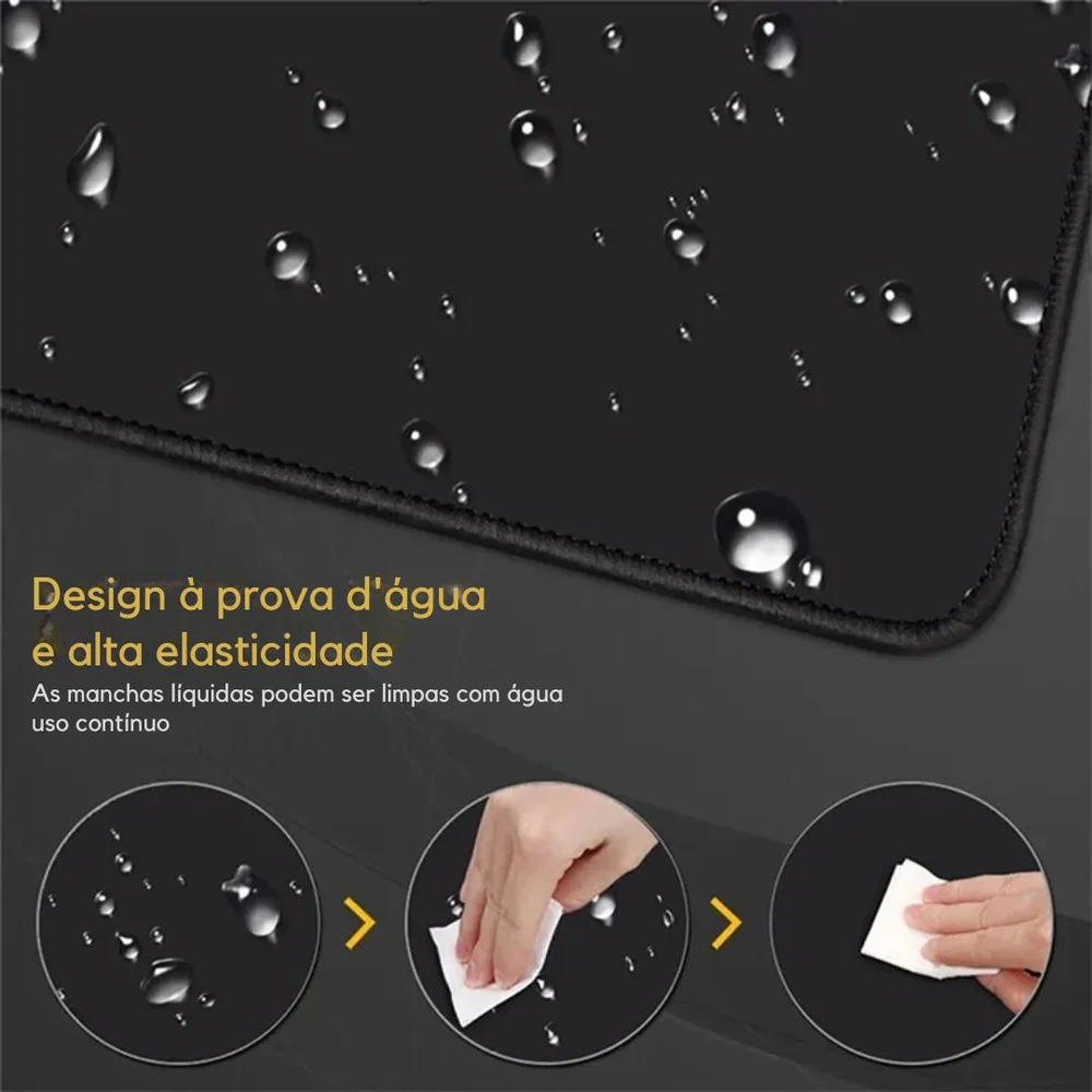 Mouse Pad Grande 90x40cm Dragão Chinês Antiderrapante Preto
