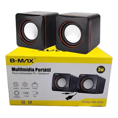 Caixa Caixinha  De Som Portátil Bm-s205 - B-max De 3w Rms Para Computador PC