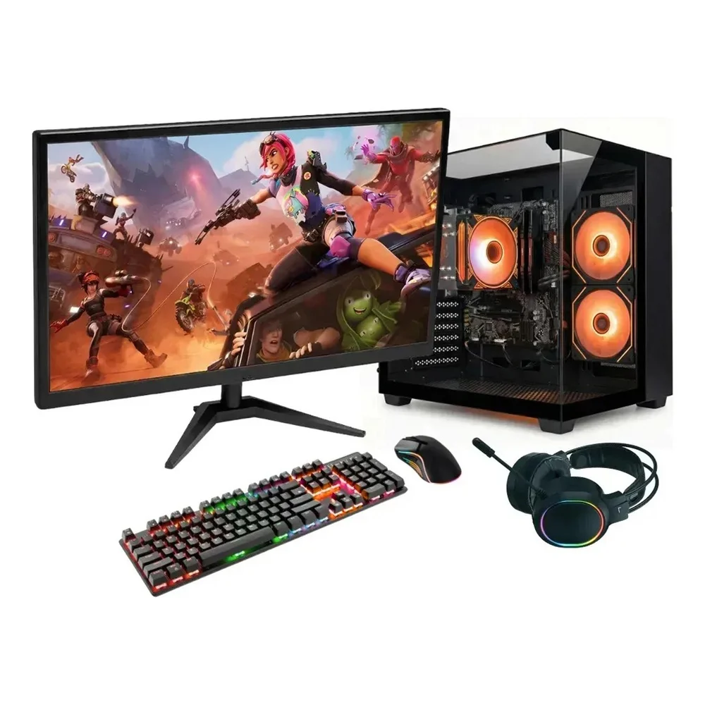 PC Gamer Completo Bluepc Force, Amd Ryzen 5, Radeon Rx, 16gb Ddr4, SSD 1TB, Fonte 500w, Monitor LED 20" - Pgbp-for127