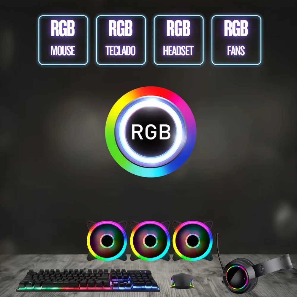 PC Gamer Completo Bluepc Force, Amd Ryzen 5, Radeon Rx, 8GB Ddr4, SSD 256gb, Fonte 500w, Monitor LED 20" - Pgbp-for124 PC Gamer Completo Bluepc Force, Amd Ryzen 5, Radeon Rx, 8GB Ddr4, SSD 256gb, Fonte 500w, Monitor LED 20" - Pgbp-for124