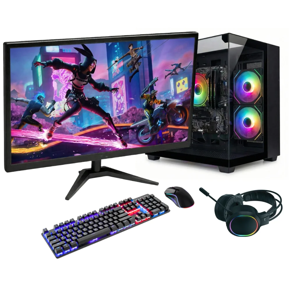 PC Gamer Completo Bluepc Force, Amd Ryzen 5, Radeon Rx, 8GB Ddr4, SSD 256gb, Fonte 500w, Monitor LED 20" - Pgbp-for124