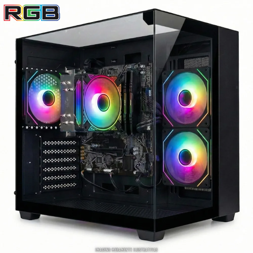 PC Gamer Completo Bluepc Force, Amd Ryzen 5, Radeon Rx, 8GB Ddr4, SSD 256gb, Fonte 500w, Monitor LED 20" - Pgbp-for124 - view 2