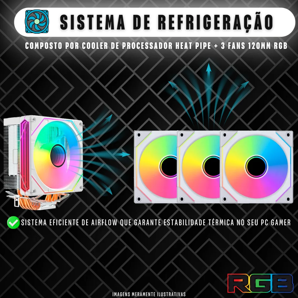 PC Gamer Bluepc Force, Amd Ryzen 5, Radeon Rx, 8GB Ddr4, SSD 256gb, Fonte 500w - Pgbp-for136 - view 2