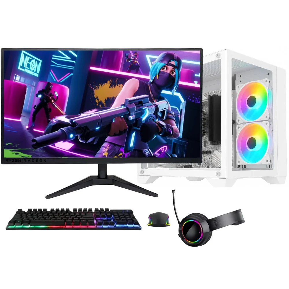 PC Gamer Completo Bluepc Force, Amd Ryzen 5, Radeon Rx, 8GB Ddr4, SSD 256gb, Fonte 500w, Monitor LED 20" - Pgbp-for142 PC Gamer Completo Bluepc Force, Amd Ryzen 5, Radeon Rx, 8GB Ddr4, SSD 256gb, Fonte 500w, Monitor LED 20" - Pgbp-for142