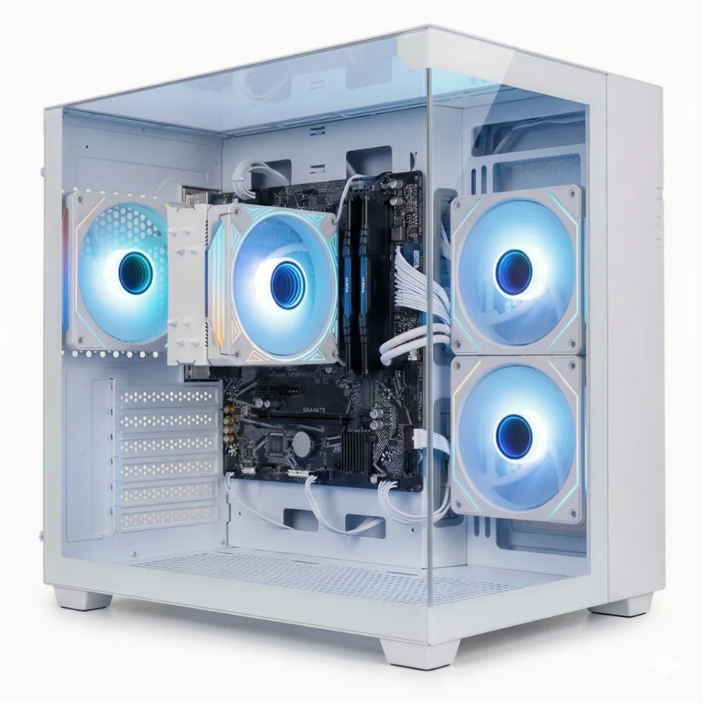 PC Gamer Completo Bluepc Force, Amd Ryzen 5, Radeon Rx, 8GB Ddr4, SSD 256gb, Fonte 500w, Monitor LED 20" - Pgbp-for142 - view 3